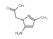 2-(5-amino-3-methylpyrazol-1-yl)acetic acid结构式