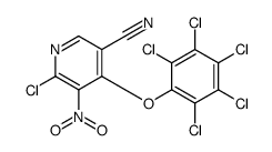 6-chloro-5-nitro-4-(2,3,4,5,6-pentachlorophenoxy)pyridine-3-carbonitrile Structure