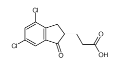 3-(5,7-dichloro-3-oxo-1,2-dihydroinden-2-yl)propanoic acid结构式