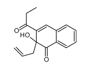 2-hydroxy-3-propanoyl-2-prop-2-enylnaphthalen-1-one结构式