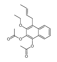 Acetic acid 2-acetoxy-4-((E)-but-2-enyl)-3-ethoxy-naphthalen-1-yl ester Structure