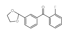 3'-(1,3-DIOXOLAN-2-YL)-2-FLUOROBENZOPHENONE结构式