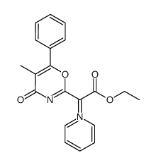 pyridinium ethoxycarbonyl(5-methyl-4-oxo-6-phenyl-4H-1,3-oxazin-2-yl)methylide Structure