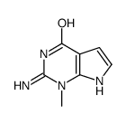 2-amino-1-methyl-7H-pyrrolo[2,3-d]pyrimidin-4-one结构式