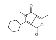 4-cyclohexyl-1,5-dimethylfuro[3,4-c]pyrrole-3,6-dione结构式