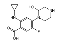 2-(cyclopropylamino)-5-fluoro-4-(2-hydroxypiperazin-1-yl)benzoic acid结构式