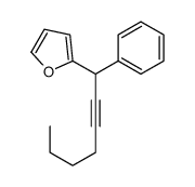 2-(1-phenylhept-2-ynyl)furan结构式