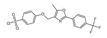 4-[5-methyl-2-(4-trifluoromethyl-phenyl)-oxazol-4-ylmethoxy]-benzenesulfonic acid chloride结构式