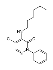 5-chloro-4-(hexylamino)-2-phenylpyridazin-3-one结构式
