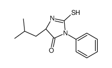 (5R)-5-(2-methylpropyl)-3-phenyl-2-sulfanylideneimidazolidin-4-one结构式