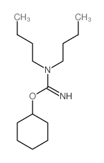 N,N-dibutyl-1-cyclohexyloxy-methanimidamide结构式