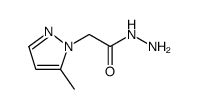 1H-Pyrazole-1-acetic acid, 5-methyl-, hydrazide结构式