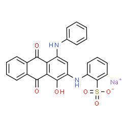 sodium [[4-anilino-9,10-dihydro-1-hydroxy-9,10-dioxo-2-anthryl]amino]benzenesulphonate structure