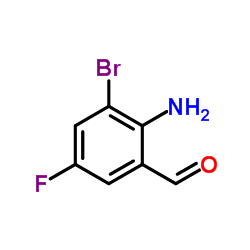 2-Amino-3-bromo-5-fluorobenzaldehyde structure