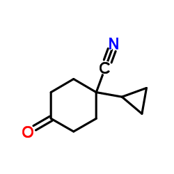 1-Cyclopropyl-4-oxocyclohexanecarbonitrile Structure