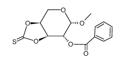 Methyl-2-O-benzoyl-3,4-O-thiocarbonyl-β-L-arabinopyranosid结构式