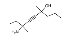 7-amino-4,7-dimethyl-non-5-yn-4-ol结构式
