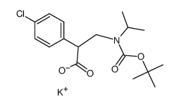 potassium 3-(tert-butoxycarbonyl(isopropyl)amino)-2-(4-chlorophenyl)propanoate结构式