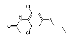 acetic acid-(2,6-dichloro-4-propylsulfanyl-anilide)结构式
