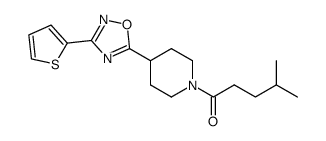4-methyl-1-[4-(3-thiophen-2-yl-1,2,4-oxadiazol-5-yl)-piperidin-1-yl]-pentan-1-one Structure