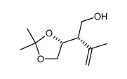 (S)-2-((R)-2,2-Dimethyl-[1,3]dioxolan-4-yl)-3-methyl-but-3-en-1-ol结构式