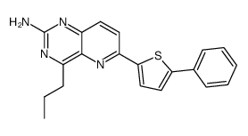 4-n-propyl-6-(5-phenyl-2-thienyl)pyrido[3,2-d]pyrimidin-2-ylamine结构式