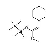 Z-cyclohexyl-2 dimethyltertiobutylsilyloxy-1 methoxy-1 ethylene结构式