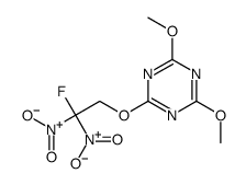 2,4-Dimethoxy-6-(2-fluoro-2,2-dinitroethoxy)-1,3,5-triazine结构式