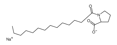 sodium,(2S)-1-tetradecanoylpyrrolidine-2-carboxylate结构式