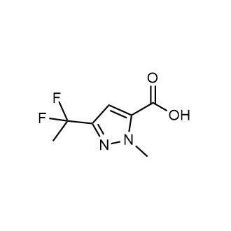 3-(1,1-Difluoroethyl)-1-methyl-1H-pyrazole-5-carboxylic acid structure