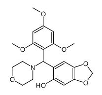 6-[morpholin-4-yl-(2,4,6-trimethoxyphenyl)methyl]-1,3-benzodioxol-5-ol结构式