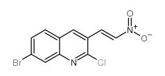 E-7-BROMO-2-CHLORO-3-(2-NITRO)VINYLQUINOLINE structure