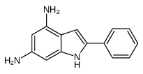 2-phenyl-1H-indole-4,6-diamine结构式