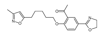 1-[5-(4,5-dihydro-1,3-oxazol-2-yl)-2-[5-(3-methyl-1,2-oxazol-5-yl)pentoxy]phenyl]ethanone Structure