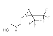 N-methyl-2-[2-methyl-3,3-bis(trifluoromethyl)diaziridin-1-yl]ethanamine,hydrochloride Structure