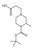 3-[3-methyl-4-[(2-methylpropan-2-yl)oxycarbonyl]piperazin-1-yl]propanoic acid结构式