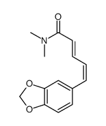 2,4-Pentadienamide, 5-(1,3-benzodioxol-5-yl)-N,N-dimethyl-结构式