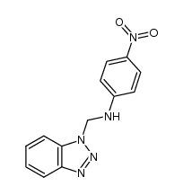 N-((1H-benzo[d][1,2,3]triazol-1-yl)methyl)-4-nitroaniline结构式
