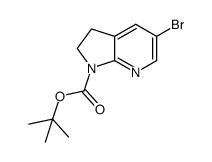 5-溴-2,3-二氢-1H-吡咯并[2,3-b]吡啶-1-羧酸叔丁酯结构式