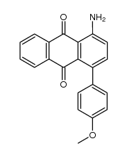 1-amino-4-(4-methoxyphenyl)-9,10-anthraquinone结构式