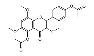Acetic acid 2-(4-acetoxy-phenyl)-3,6,8-trimethoxy-4-oxo-4H-chromen-5-yl ester Structure