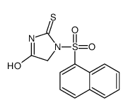 1-naphthalen-1-ylsulfonyl-2-sulfanylideneimidazolidin-4-one结构式