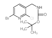 tert-Butyl (6-bromo-2-chloropyridin-3-yl)-methylcarbamate结构式