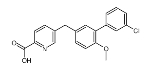 5-[[3-(3-chlorophenyl)-4-methoxyphenyl]methyl]pyridine-2-carboxylic acid Structure