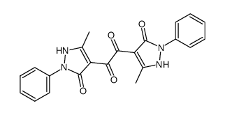 1,2-bis-<4-(1-phenyl-3-methyl-pyrazol-5-one)>-1,2-dioxoethane结构式