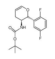 N-[(2R,3S)-2-(2,5-二氟苯基)-3,4-二氢-2H-吡喃-3-基]氨基甲酸叔丁酯结构式