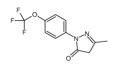 5-methyl-2-[4-(trifluoromethoxy)phenyl]-4H-pyrazol-3-one结构式