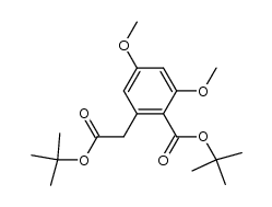 tert-butyl 2-tert-butoxycarbonyl-3,5-dimethoxybenzene-1-acetate结构式