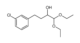4-(3-chlorophenyl)-1,1-diethoxybutan-2-ol结构式