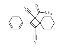 1,3-dicyano-2-phenylspiro[3.5]non-2-ene-1-carboxamide结构式